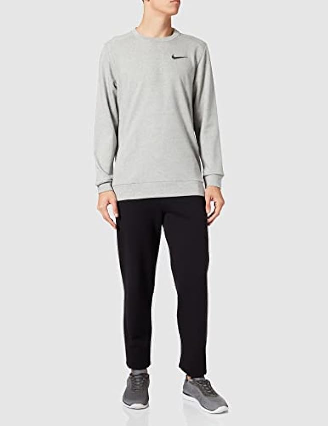 Nike M NK DF LS CRW Sweatshirt, dk Grey Heather/Black, Mens iRV1mq7x