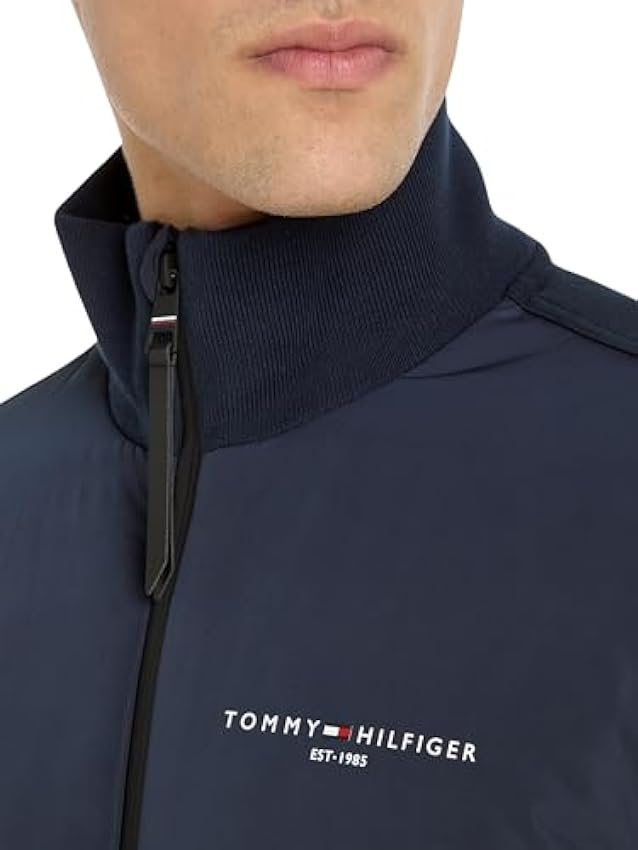 Tommy Hilfiger Tommy Logo Mix Media Stand Zip Cremallera Pesada para Hombre poljVHZt