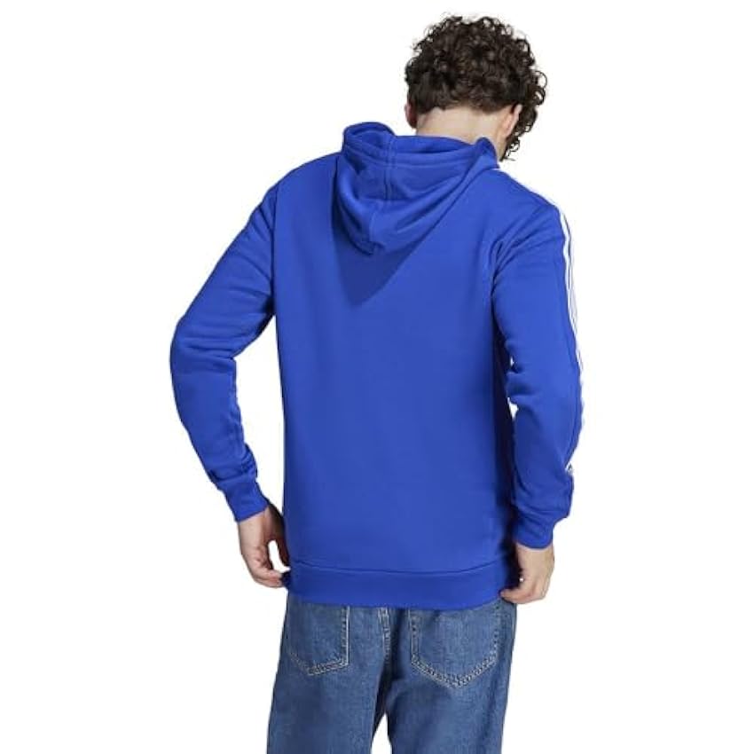 adidas Essentials Fleece 3-Stripes Full-Zip Hoodie Top con Capucha, Semi Lucid Blue, XL Men´s tUcy8vkQ