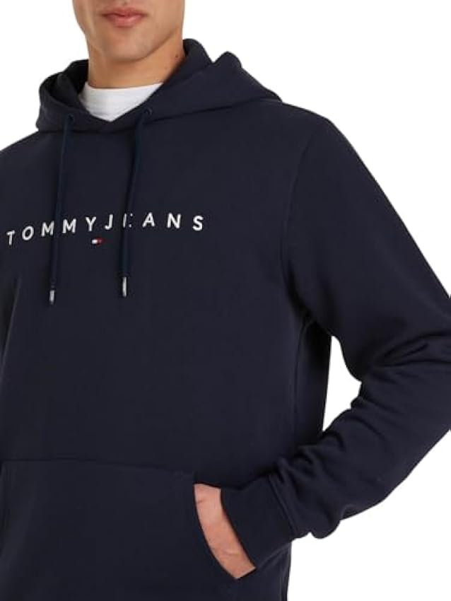Tommy Jeans TJM Reg-Sudadera con Capucha con Logotipo Lineal Hombre Zhl3Iahl