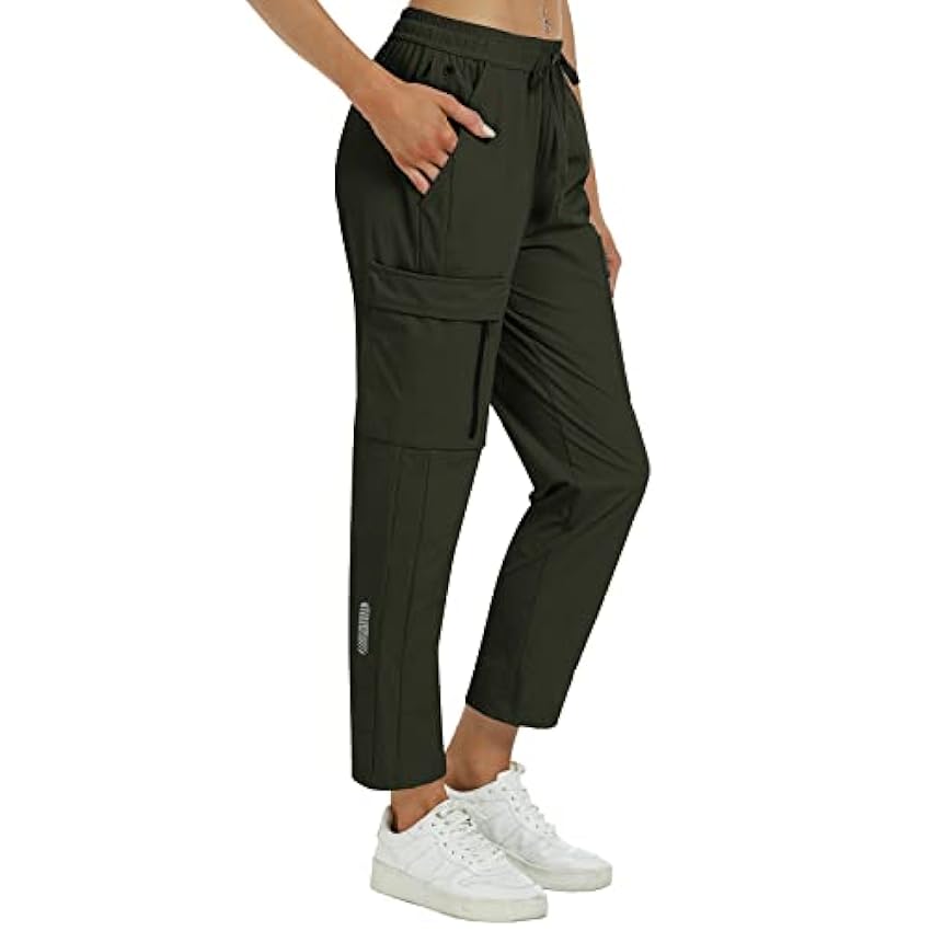 MoFiz Pantalones Cargo Mujer Ligeros Elasticos Trekking Pants de Trabajo Impermeable con Bolsillos Pantalones AZ9iSW4P