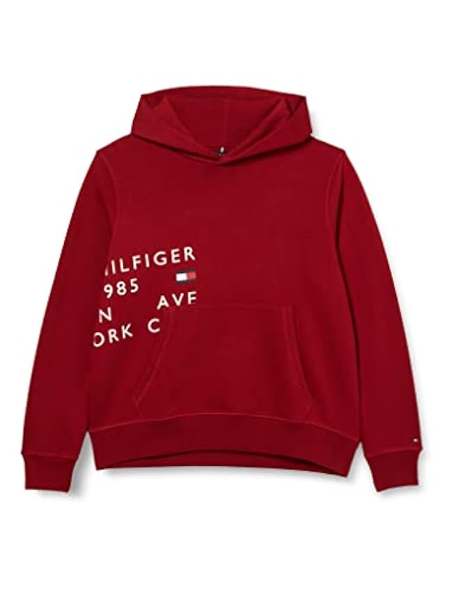 Tommy Hilfiger Off Placement Text Hoody Sudadera con Capucha para Hombre G3fE4lFg