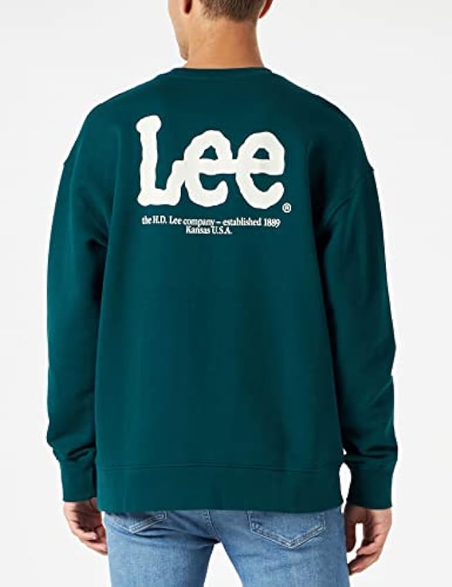 Lee Logo Loose Sweatshirt Sudadera para Hombre XXPIc1DH