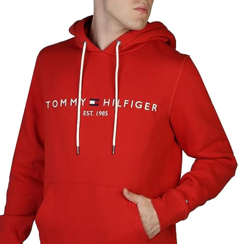 Tommy Hilfiger Sudadera con capucha para hombre con logotipo de Tommy ztiprI5G